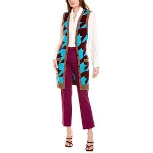 Etro Womens Emerald Wool & Cashmere-Blend Sweater Vest